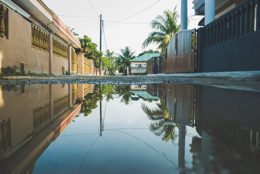 water in street